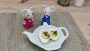 'Mini Deviled Eggs | Egg Recipes | without mustard Sauce | Mini Food Cooking'