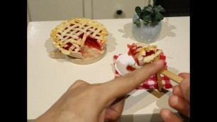 'Miniature Cooking: Cherry Pie (Cooking Sound) (Mini Food) (ASMR) (DIY)'