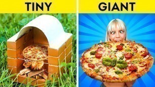 'MINI FOOD vs GIANT FOOD || Mouth-Watering Recipes You Should Try'