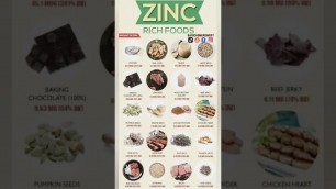 'Zinc Rich Foods #shorts #zinc #health'