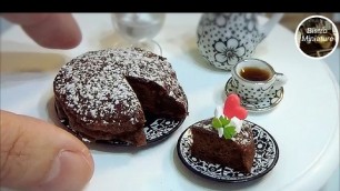 'Mini food #118 『Gateau chocolate ガトーショコラ』How to make Miniature food (edible) Tiny food ASMR ミニチュア料理'