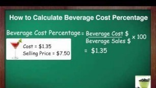 'How To Calculate Beverage Cost Percent'