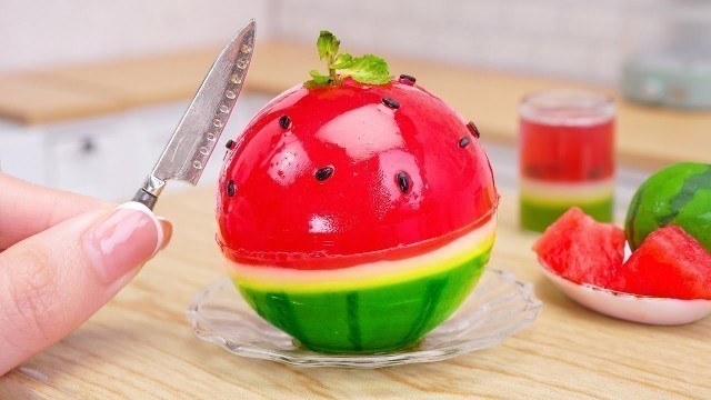 'So Tasty Miniature Watermelon Mousse Cake Decorating | ASMR Miniature Cooking & Mini Food'