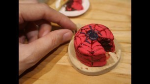 'DIY Miniature Spiderman Cake (How to make Spiderman Cake) (Edible mini Food)'