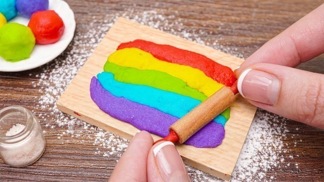 'Amazing Miniature Rainbow Hotdog Recipe | ASMR Cooking Mini Food'