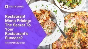 'Restaurant Menu Pricing: The Secret to your Restaurant’s Success'