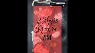 '8 Meats rich in Zinc'