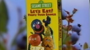 'Closing To Sesame Street - Let\'s Eat! Funny Food Songs (1999 VHS)'