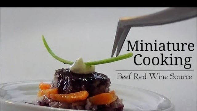 '【Full】Mini Food #94 ミニチュア料理 『Beef Red Wine Sauce』 【Quality】 How to make  Tiny Food Miniature food'