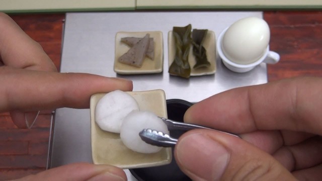 'Mini Food Oden 食べれるミニチュア おでん/Making Miniature Oden (Japanese Stew)'