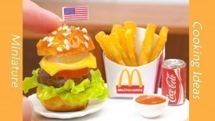 'Yummy Miniature MCDonald\'s Burger and Fries #YumupMiniature'