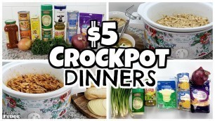 '$5 EASY + HEALTHY CROCKPOT MEALS || Frugal Family Dinners in the Slow Cooker'