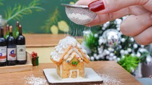 'Amazing Miniature Christmas Cake Decorating - GingerBread House | ASMR Cooking Mini Food'