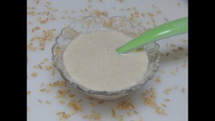 'Healthy Baby Food Recipe - How to Make Barley Cereal/ Porridge for Baby l 4+ or 6+ months'