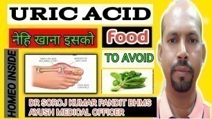 'Uric Acid । Food To Avoid In Hindi । Uric Acid Ka Ilaj | यूरिक एसिड का इलाज'