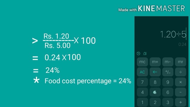 'How to Calculate the food cost percentage ||calculate the food costing ||with simple and easy method'