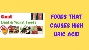 'Top 5 Foods That Causes Uric Acid | Foods to Avoid if You Have Gout'