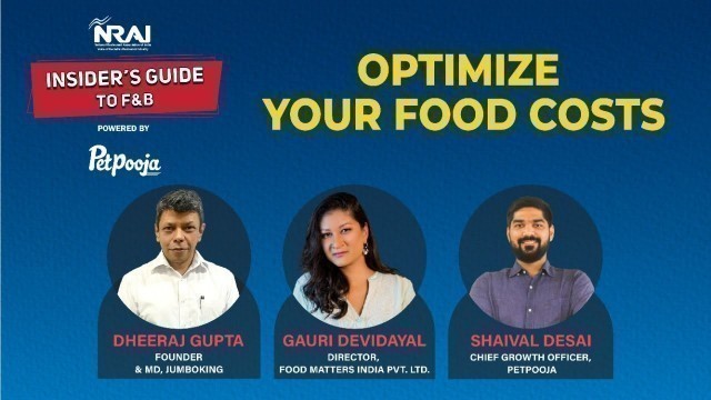 'NRAI presents Insider\'s Guide to F&B- How to \"Optimize Your Food Cost\" powered by Petpooja | NRAI'