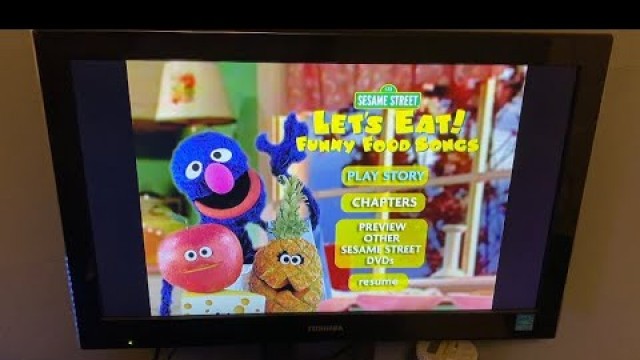 'Sesame Street Let’s Eat! Funny Food Songs 2004 DVD Menu Walkthrough For SquidwardInTheCloset 90210'