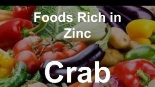 'Foods Rich in Zinc - Crab'