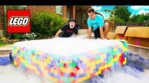 'PUTTING 500 POUNDS OF DRY ICE IN A LEGO POOL!'