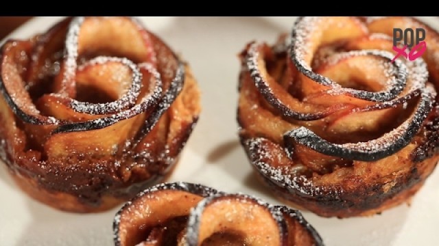 'Valentine\'s Day Desserts | How To Make Apple Caramel Roses - POPxo Food'