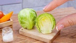 'Best of Miniature Ground Beef and Cabbage Recipe | ASMR Cooking Mini Food'