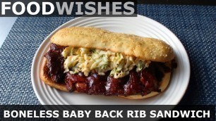 'Boneless Baby Back Rib Sandwich (McRib® Copycat) - Food Wishes'