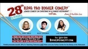 'Kung Pao Kosher Comedy Jewish Comedy on Christmas in a (virtual) Chinese Restaurant -Dec 24-26, 2020'