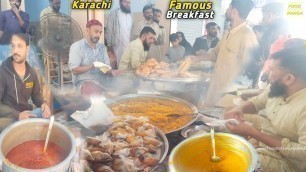 'Karachi Famous Breakfast Sunday Breakfast Pakistani Street Food #streetfood #breakfast #food #viral'