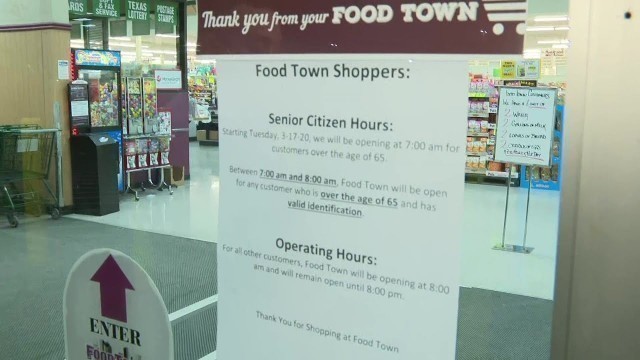 'Dollar General, Food Town allocate first hour of operation as ‘elderly hour’ to help protect old...'