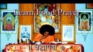 'Learn Food Prayer Bhamarpanam'