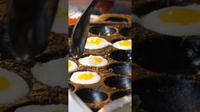 '메추리알 계란 후라이 / fried mini egg - quail eggs / thai street food'