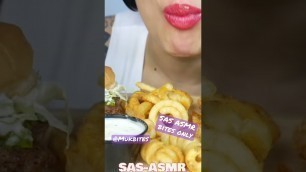 'SAS ASMR cheeseburger fried food mukbang bites only #shorts #viral #fyp #new #asmr #trend #food #rm'