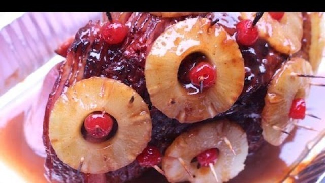 'Baked Pineapple Glazed Ham For Christmas, Easter, or Thanksgiving! -I Heart Recipes'