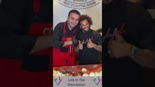 'Marcelo Brazilian Footballer visited Turkish chief Burak Ozdemir\'s restaurant'