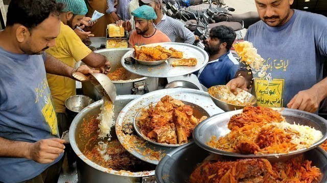 'Famous Ghousia Nalli Biryani | Nonstop Bone Marrow Biryani | Karachi Street Food NO#1 BEEF BIRYANI'