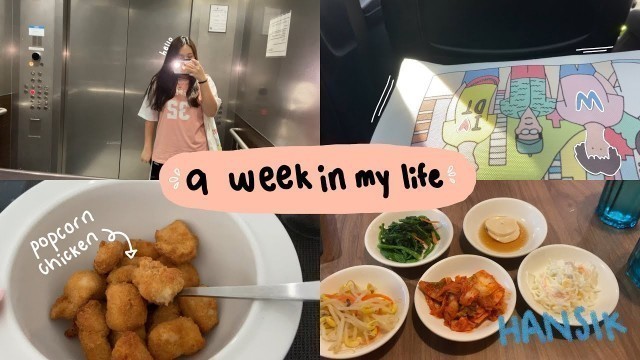 'a week in my life | korean food, facial, gold class movie'