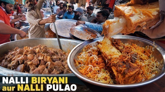 'Nalli Biryani and Pulao | Famous Qadri Bone Marrow Biryani of Karachi | Street Food of Pakistan'