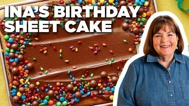 'Ina Garten\'s Birthday Sheet Cake | Barefoot Contessa | Food Network'