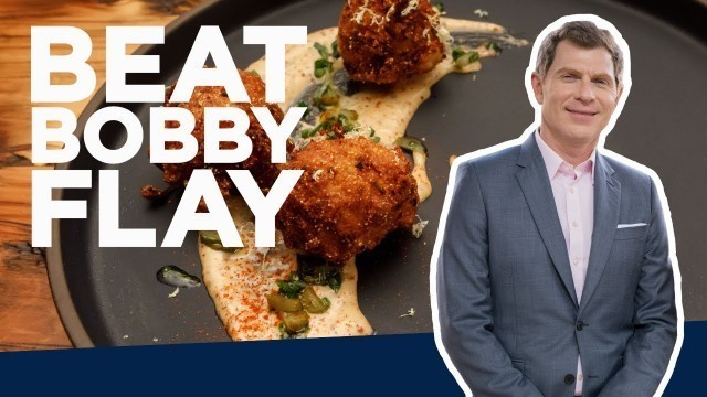 'Bobby Flay Makes Hushpuppies | Beat Bobby Flay | Food Network'