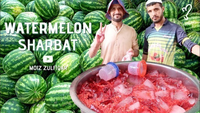 'Watermelon Juice - Tarbooz Ka Sharbat  | Street food of karachi, pakistan 