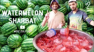 'Watermelon Juice - Tarbooz Ka Sharbat  | Street food of karachi, pakistan 