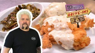 'Guy Fieri Eats Fried Chicken and Greens in Albuquerque | Diners, Drive-Ins and Dives | Food Network'