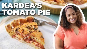 'Kardea Brown\'s Tomato Pie with Cornmeal Crust ​| Delicious Miss Brown | Food Network'