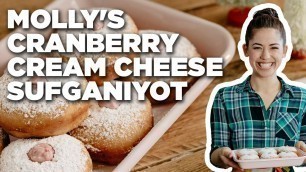 'Molly Yeh\'s Cranberry Cream Cheese Stuffed Sufganiyot | Girl Meets Farm | Food Network'