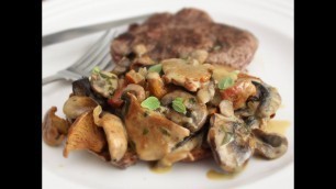 'Creamy Wild Mushroom Ragout Recipe - Mushrooms Stewed with Creme Fraiche'