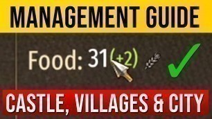 'Castle, City & Villages MANAGEMENT GUIDE – Mount & Blade 2: Bannerlord (EASY FOOD)'