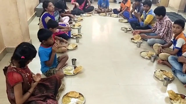 'Prayer for food in janaseva samruddi children Asrama magadi road Bengaluru'