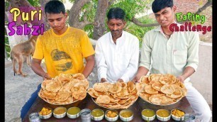 '120x Puri Sabji Eating Challenge | Poori Bhaji Eating Competition | Food Challenge India'